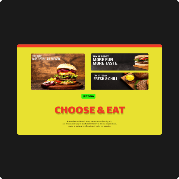 Restaurant Product Page